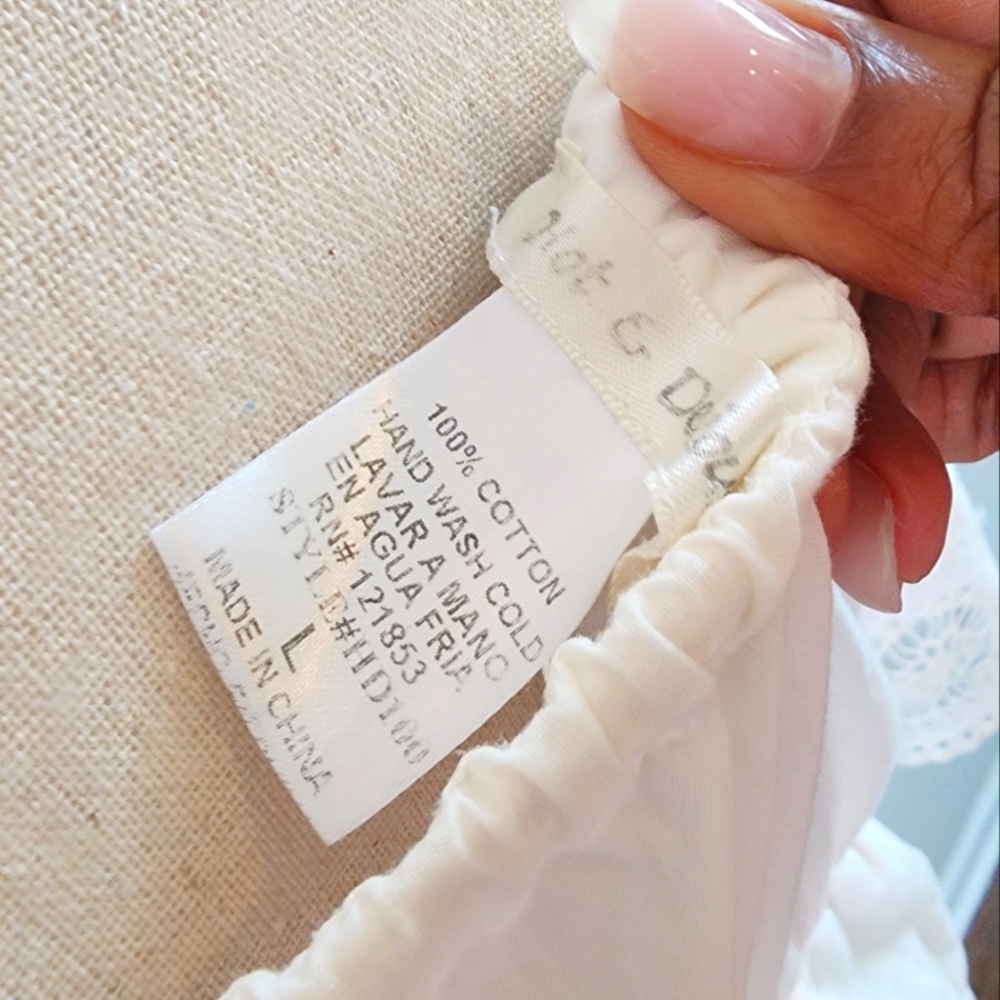 Cotton lace eyelet OTS dress - Picture 7 of 9